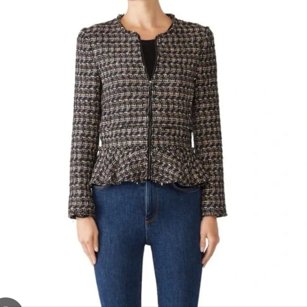 Rebecca Taylor tweed peplum jacket Sz 10